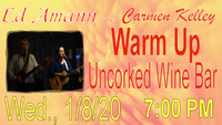 Ed Amann and Carmen Kelley Warm Up Uncorked Wine Bar