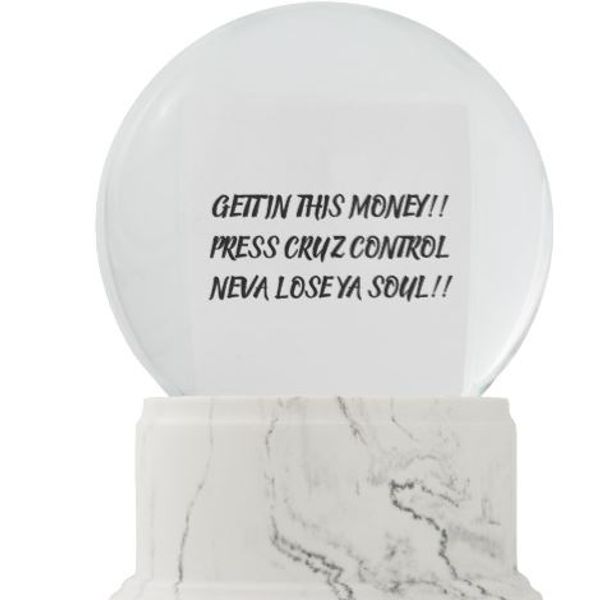 GETTIN THIS MONEY SNOW GLOBE