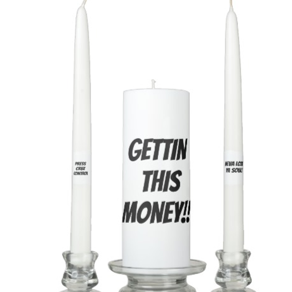 GETTIN THIS MONEY UNITY CANDLE SET