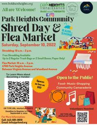 Park Heights Community Shred & Flea Market 