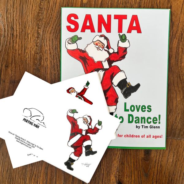 DANCING SANTA BUNDLE! (Santa Loves to Dance coloring book, with six dancing Santa greeting cards)