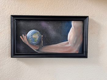 "In His Hand" - original and prints available in art store
