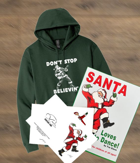 COZY CHRISTMAS BUNDLE! (Hoodie, Coloring Book, and Dancing Santas Greeting Cards)
