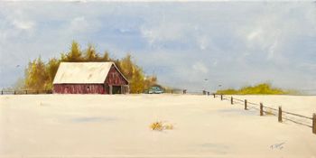 "Winter Hay Haul" - original SOLD, prints available in art store
