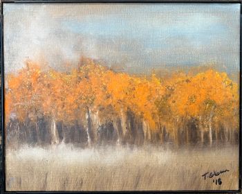 "Orange Treeline" - original SOLD, prints available in art store
