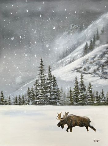 "Winter Stroll" - original SOLD, prints available in art store
