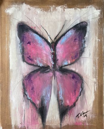 "Pink Butterfly" - original SOLD, prints available in art store
