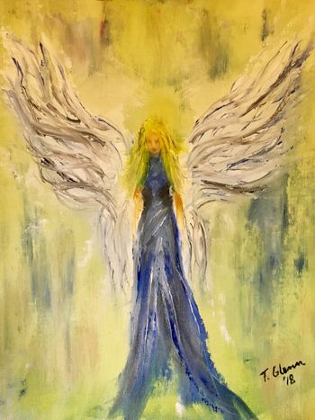 "Angel in Blue" - original SOLD, prints available in art store
