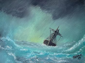 "Rough Seas Ahead" - original SOLD, prints available in art store
