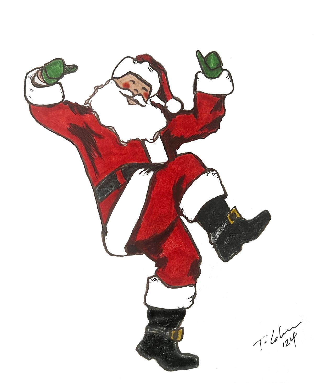 Dancing Santa - Hang Loose