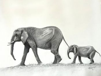 "Mother and Child Stroll" - original SOLD, prints available in art store
