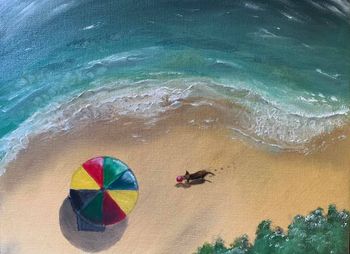 "Fetch on the Beach" - original SOLD, prints available in art store
