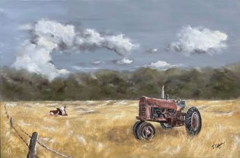 "Out to Pasture" - original SOLD, prints available in art store
