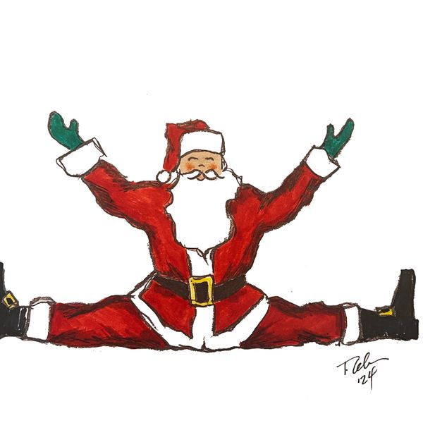 Dancing Santa - The Splits