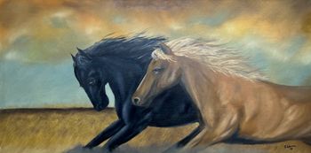 "The Race" - original SOLD, prints available in art store
