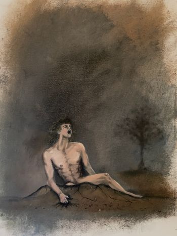 "Adam's Complaint" - original SOLD, prints available in art store
