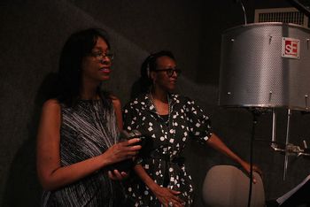 20450811871_bd11e158e1_z1 Marsha Nickerson and Kay Bowen listening to a Playback
