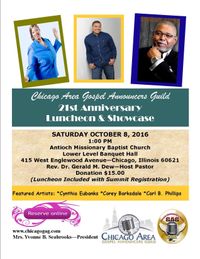 The Chicago Area Gospel Announcer Guild Anniversary Luncheon