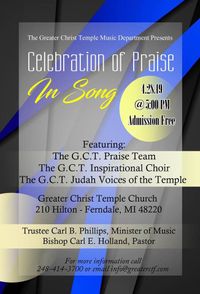 Celebration of Praise in Song 2019
