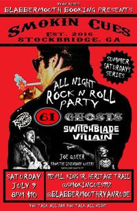 Blabbermouth Booking Presents  61 Ghosts™,  Joe King (The Queers), Switchblade Villain, Rapid Randy