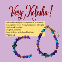 Cross (Gold, Turquoise, & Purple)