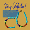 Gold Tube Bead Surrounded by Multiple Colored Glass Beads 