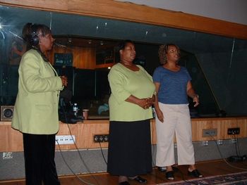 Alfreda, Renee, Shirley At Different Fur Recording Studio
