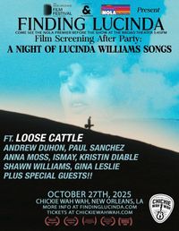 Finding Lucinda Film Screening Afterparty: A Night of Lucinda Williams Songs