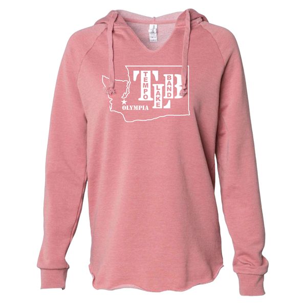 TLB "Oly WA Stencil" Hoodie - Dusty Rose