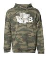 TLB "Olympia WA Wordplay" Hoodie - Camo Green