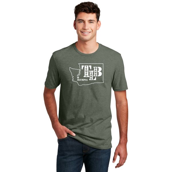 TLB "Oly WA Stencil" Soft T - Olive Green