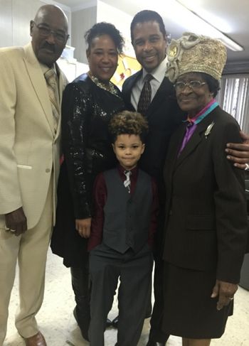 Dad Sister and son Isaiah Ministering @ Aunts Honorary
