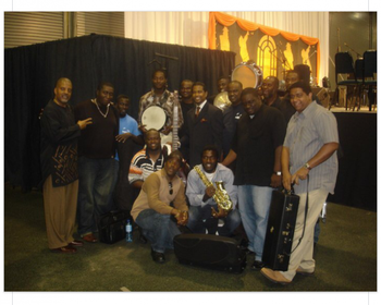 With the band Trinidad
