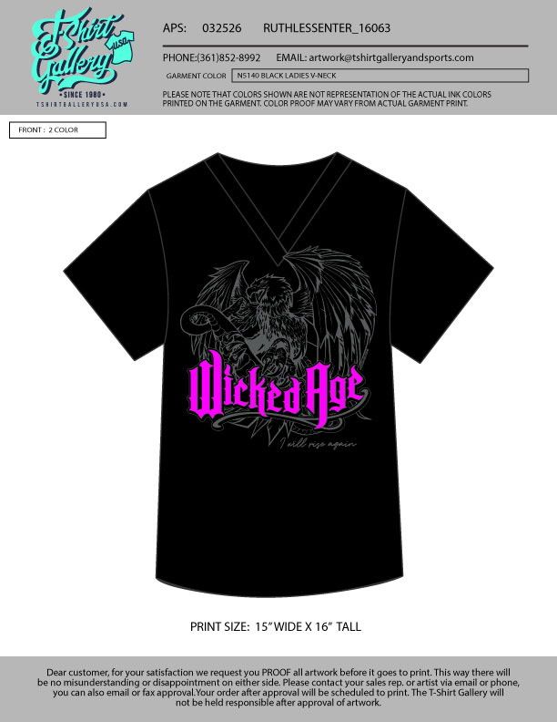Black Womens V Cut (PINK)