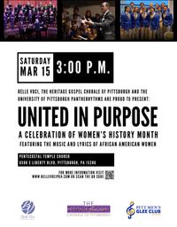 United in Purpose - Heritage Gospel Chorale, Belle Vocci & Pittsburgh Panther Rhythms 