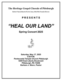 The Heritage Gospel Chorale of Pittsburgh Spring Concert