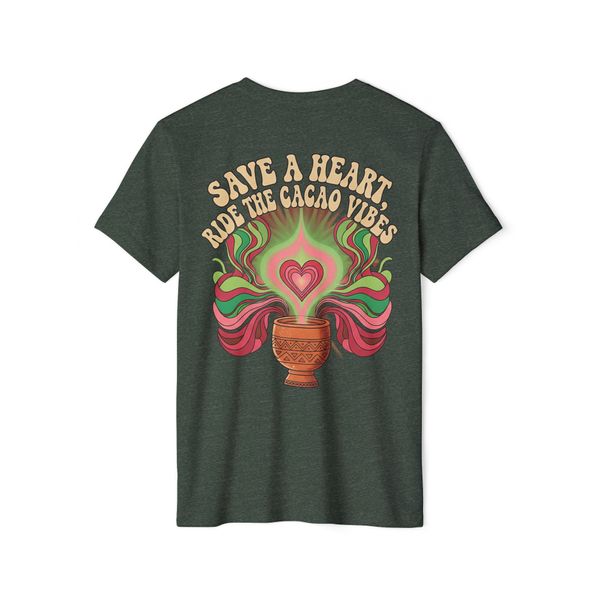 Cacao Ceremony T-Shirt | Gamer Apparel | Heart Chakra Clothing | RPG Shirt | Spiritual Wellness Tee