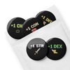 RPG Enamel Pin Set | Gamer Accessories | Dungeons and Dragons Gift | Stat Boost Pin