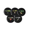 RPG Enamel Pin Set | Gamer Accessories | Dungeons and Dragons Gift | Stat Boost Pin