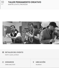 Martín Loyato | Creative Thinking Workshop/Masterclass