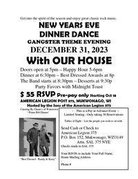 NYE show at the Mukwonago American Legion Post 375
