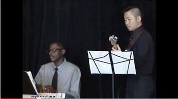 On a gig  With Gaku Murata an excellent guitarist.
