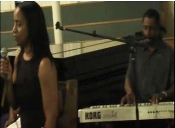 In Church Lisa Good on mic, Awesome vocalist.
