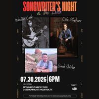 Songwriter's Night with Winston Cook, Sarah Golden and Cole Stephens