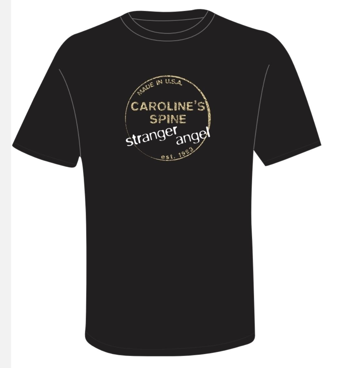 Stranger Angel Black t-shirt (CLEARANCE - only a few XL remain)