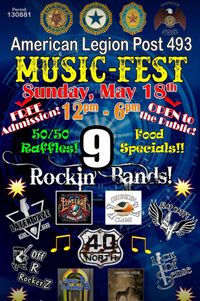 MUSIC-FEST - American Legion Post 493 -  9 ROCKIN' BANDS