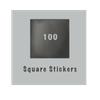 100 square stickers