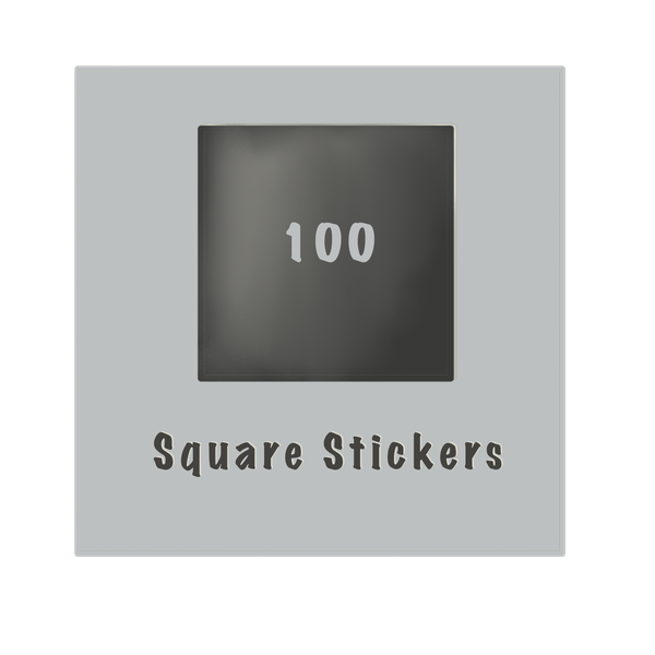 100 square stickers