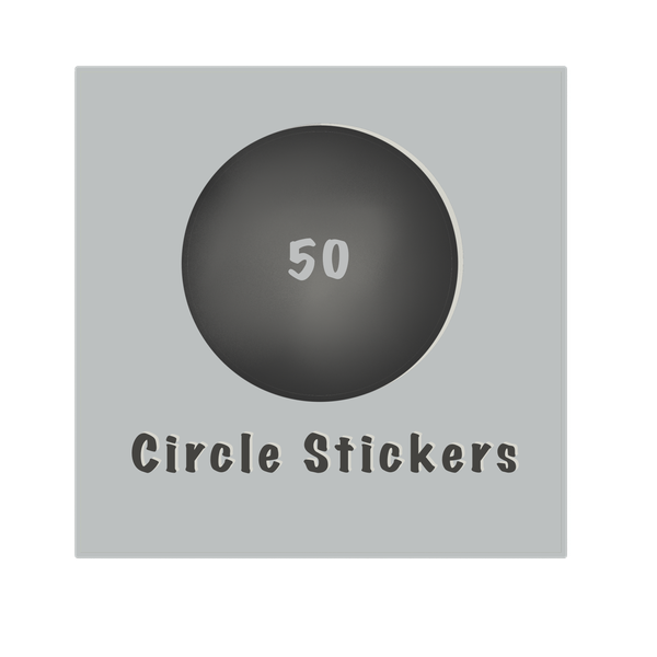 50 circle stickers 