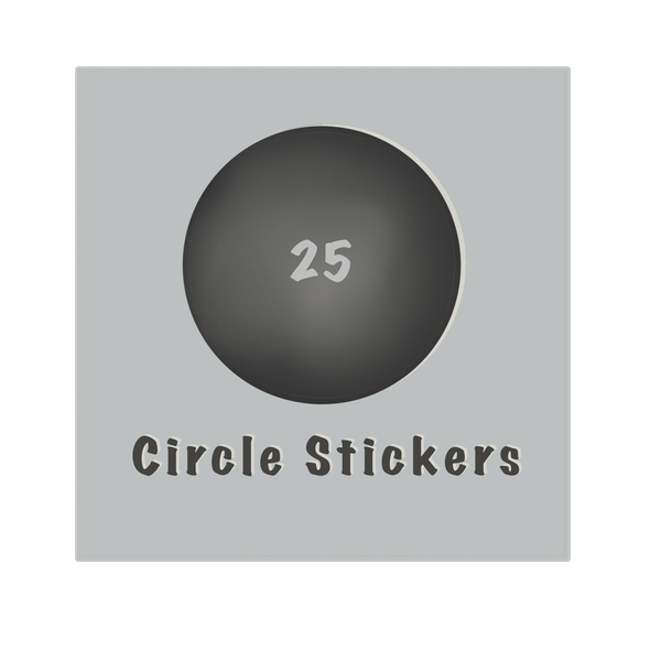 25 circle Stickers 